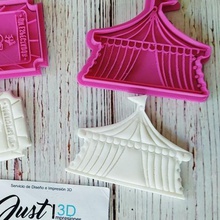 de coupeur biscuit à la carpe cirque maison masse fondant tente ccirco cutter cookie 3d print model - Mito3D