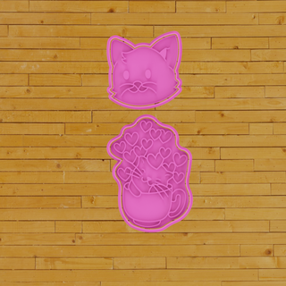 kurabiye kesici kediler Aşk 3 cevap vermek fondan Kekler hediye kitleler dekorasyon biscotti çerezart şekerli kurabiyeler Süslü 3d print model - Mito3D