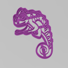 cookie cutter chameleon camaleon cutting cookies 3d print model - Mito3D