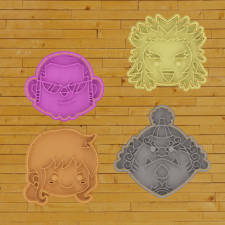 cookie cutter characters demon slayer 4 cookies resposteria fondant cakes gift masses decoration biscotti cookieart sugarcookies decorating biscoitosdecorados 3d print model - Mito3D