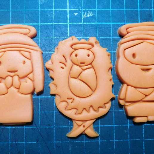 cookie cutter christmas wise men birth 3D print model - Mito3D