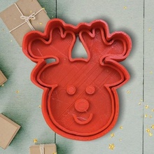 cookie cutter christmas reindeer cookies 3d print model - Mito3D