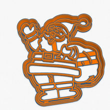 çerez kesici Noel Baba noel galletita navidad ev baba claus santa kurabiye 3d print model - Mito3D