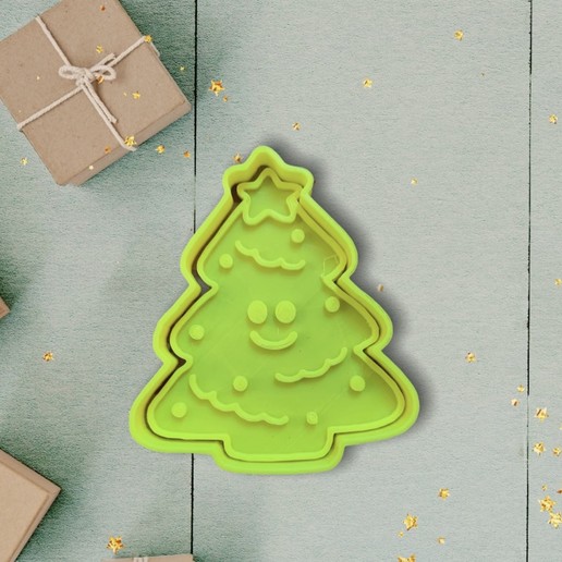 Galleta cortador Navidad árbol 3D print model - Mito3D