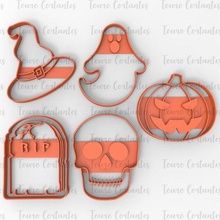 cookie cutter halloween mold boo ghost skull pumpkin rip cutting 3d print model - Mito3D
