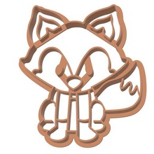 cookie cutter fondant fox forest 7cm 3d print model - Mito3D