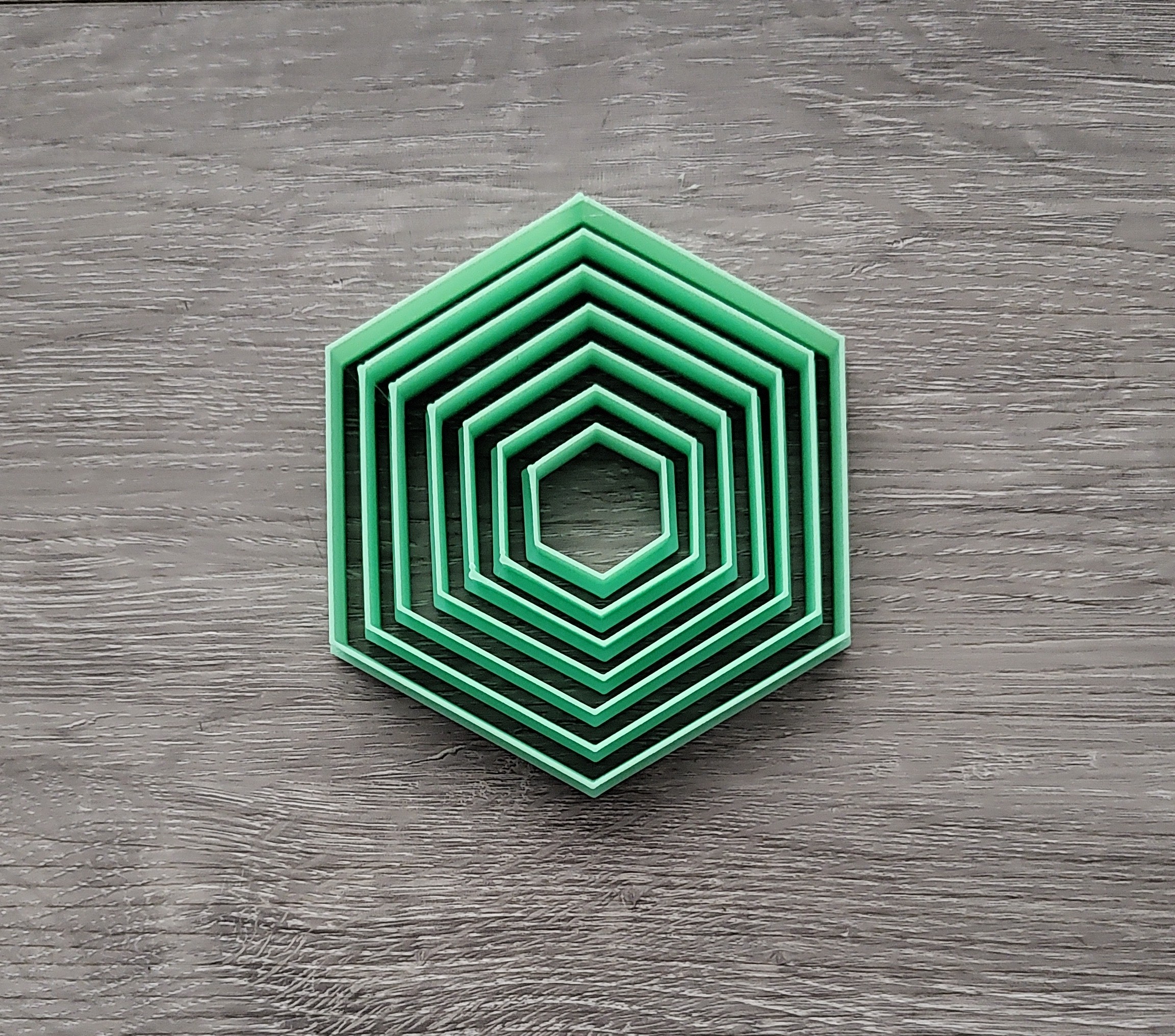 cookie cutter hexagon posters 3D print model - Mito3D