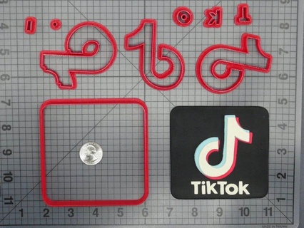 kurabiye kesici tiktok logo kesme 3d print model - Mito3D