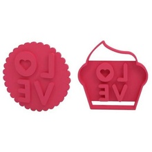cookie cutter stamp heart valentines love xoxo kitchen baking cooking home tool houseware household 3d print model - Mito3D