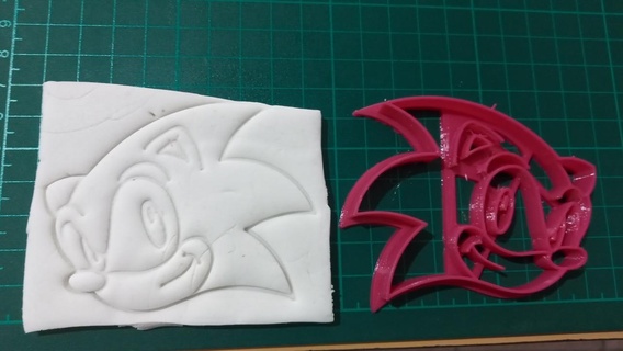 cookie cutter type sonic 6 cm cutting 3d print model - Mito3D