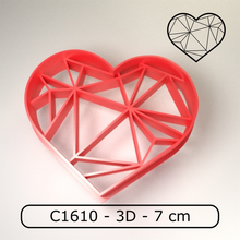 biscotto taglierina cortante galletitas San Valentino giorno diamante cuore corazon 3d print model - Mito3D