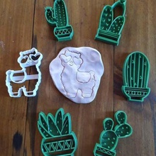 cookie cutter cortantes Kaktus crasas Alpaka verschiedene 3d print model - Mito3D