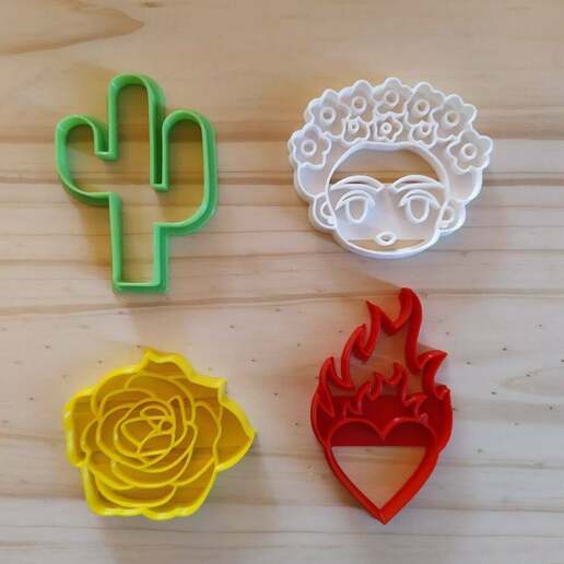cookie cutter cortantes frida kahlo 3D print model - Mito3D