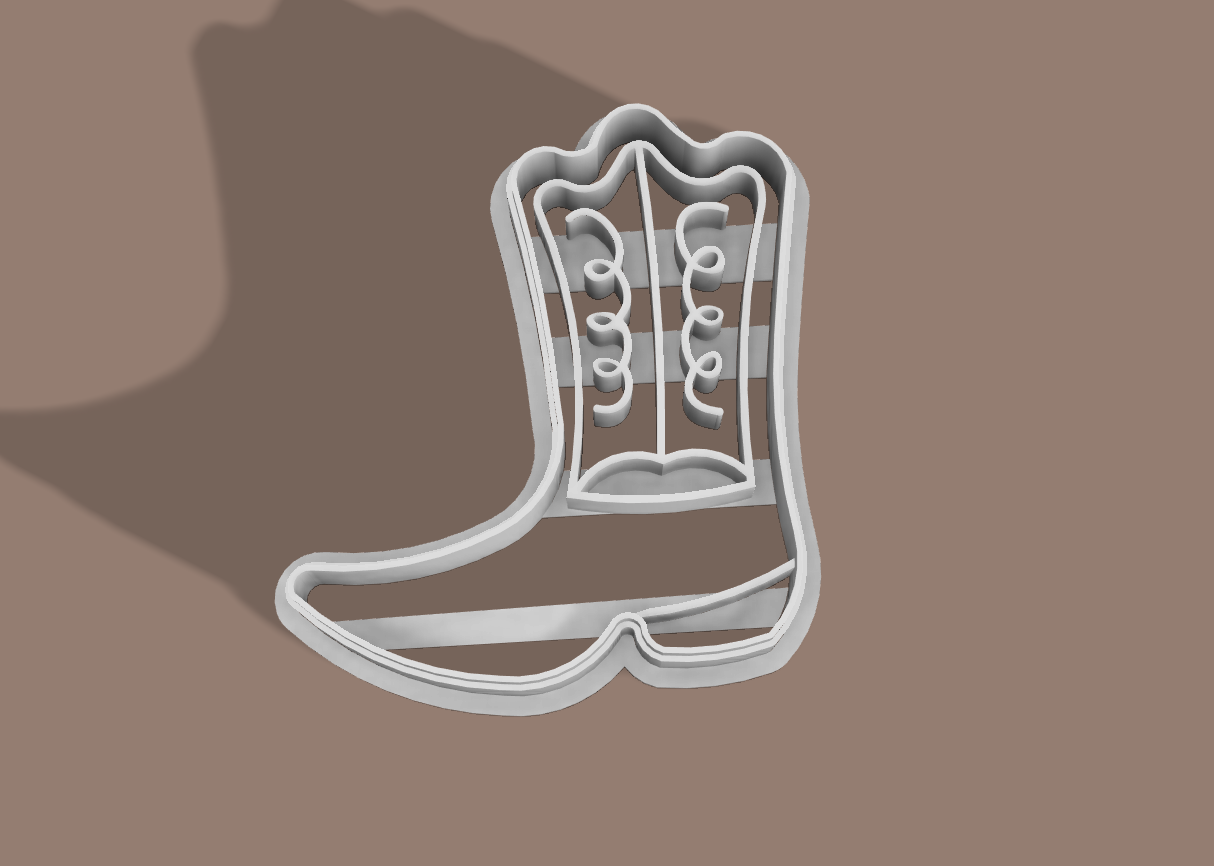 biscuit coupeur cow boy démarrage x1 cowgirl Texas champ cuir cheval balade rodeo tenues 3D print model - Mito3D