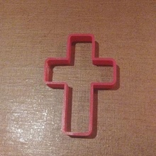 biscuit coupeur crucifix cuisson enfants traverser argile polymère 3d print model - Mito3D