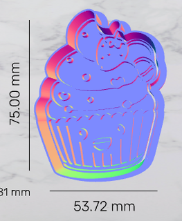 Galleta cortador semen pastel lindo galletas taza 3d print model - Mito3D