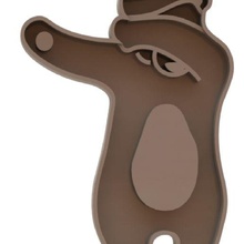 cookie cutter dabbing christmas bear dab years merry embosser 3d print model - Mito3D