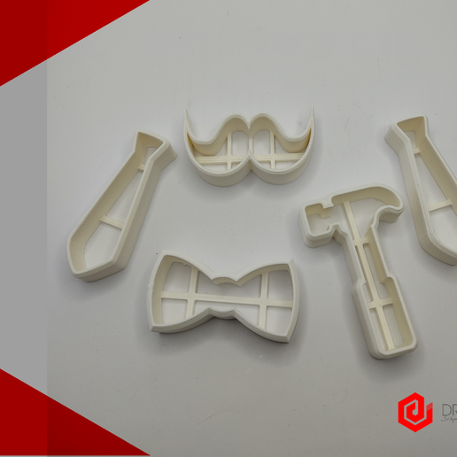 Galleta cortador papá 3D print model - Mito3D