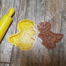 cortador de dinossauro 2 a casa cookie molde padaria 3d print model - Mito3D