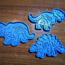 cookie cutter dinosaurios tool cookies cortantes galletas reposteria galletitas cutters 3d print model - Mito3D