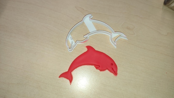 Plätzchen Cutter Delfin Süss bilden Kekse 3d print model - Mito3D