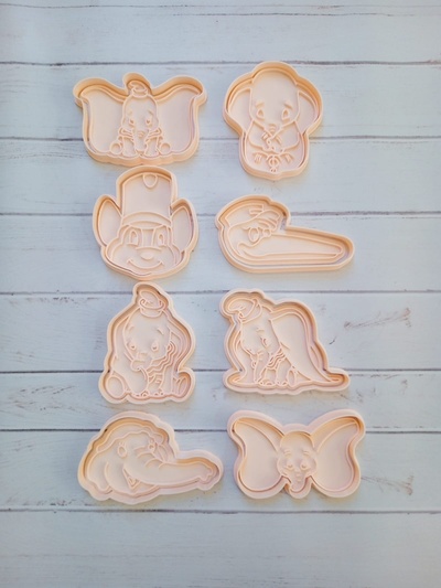 cookie cutter dumbo home elephant animals cutters kitchen molds bakery kit pack cookies seal 3d print model - Mito3D