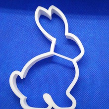 cookie cutter easter bunny home 3dprint gingerbread kitchen cake cakecutter plastic business house dining 3d print model - Mito3D