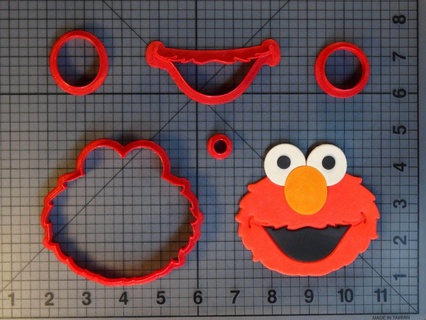 Plätzchen Cutter Elmo Ulme Sesam Straße Quadrat Schneiden Monster 3d print model - Mito3D
