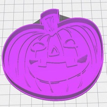 biscuit coupeur fondan citrouille biscuits Halloween journée burjas marqueur 3d print model - Mito3D