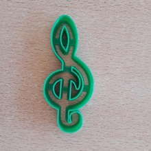 cortador de cookie fondant clave sol - cookies vários a massa musica musicais 3d print model - Mito3D