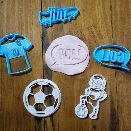 cortador de galletas fútbol cortantes futbol varios 3D print model - Mito3D