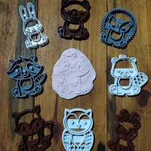cookie cutter animali della foresta, set di coniglio cervi procione orso fox istrice, civetta beaver casa 3d print model - Mito3D