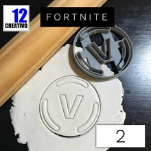 cortador de cookie fortnite dólares moeda a casa logotipo jogo ps4 vbucks 3d print model - Mito3D