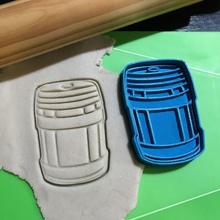 cortador de cookie fortnite plasma garrafa bidon corte + carimbo casa logotipo jogo ps4 tambor a energia 3d print model - Mito3D