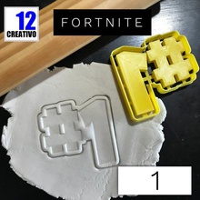 cookie cutter fortnite vincitore 1 casa il logo gioco ps4 3d print model - Mito3D