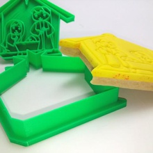 cookie cutter telaio fondente commestibili pasta di porcellana fredda andor ceramica casa cracker refrigerati natale 3d print model - Mito3D