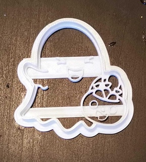 cookie cutter ghost halloween stamp cute baking sweets buiscuits 3d print model - Mito3D