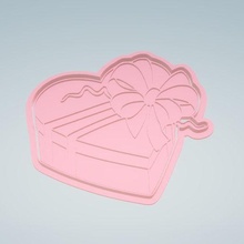 biscotto taglierina regalo sorpresa tagliare fondente febbraio 14th pennarello Messico San Valentino giorno amore cactus cuore 3d print model - Mito3D