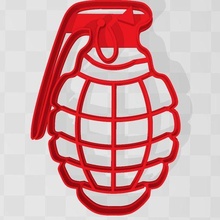 cookie cutter grenade 3d print model - Mito3D