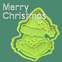 cookie cutter grinch cookies christmas 3d print model - Mito3D