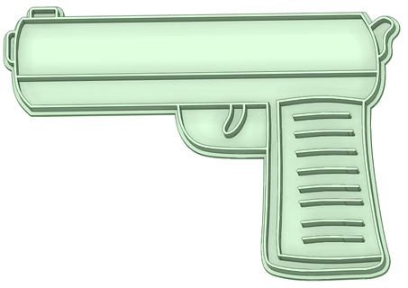 cookie cutter gun 3d print model - Mito3D