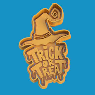 cookie cutter halloween - trick treat 3d print model - Mito3D