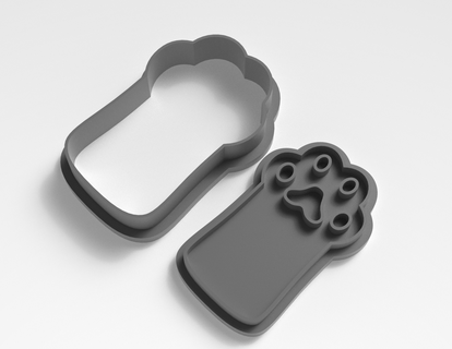 biscuit coupeur manipuler chat patte 3d print model - Mito3D