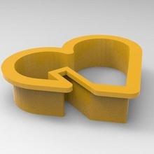 cookie cutter heart fashion cookies mold 3d print model - Mito3D