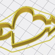 cookie cutter heart arrow art 3d print model - Mito3D