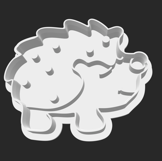 cookie cutter hedgehog animal 3d print model - Mito3D