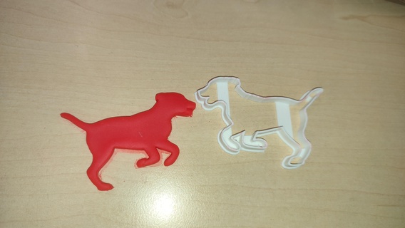 biscuit coupeur sauter chien doux fondant animal 3d print model - Mito3D