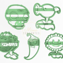 cookie cutter kit plants vs zombies various zombie plant sunflower chilli pepper chili storey crackers biscuit 3d print model - Mito3D