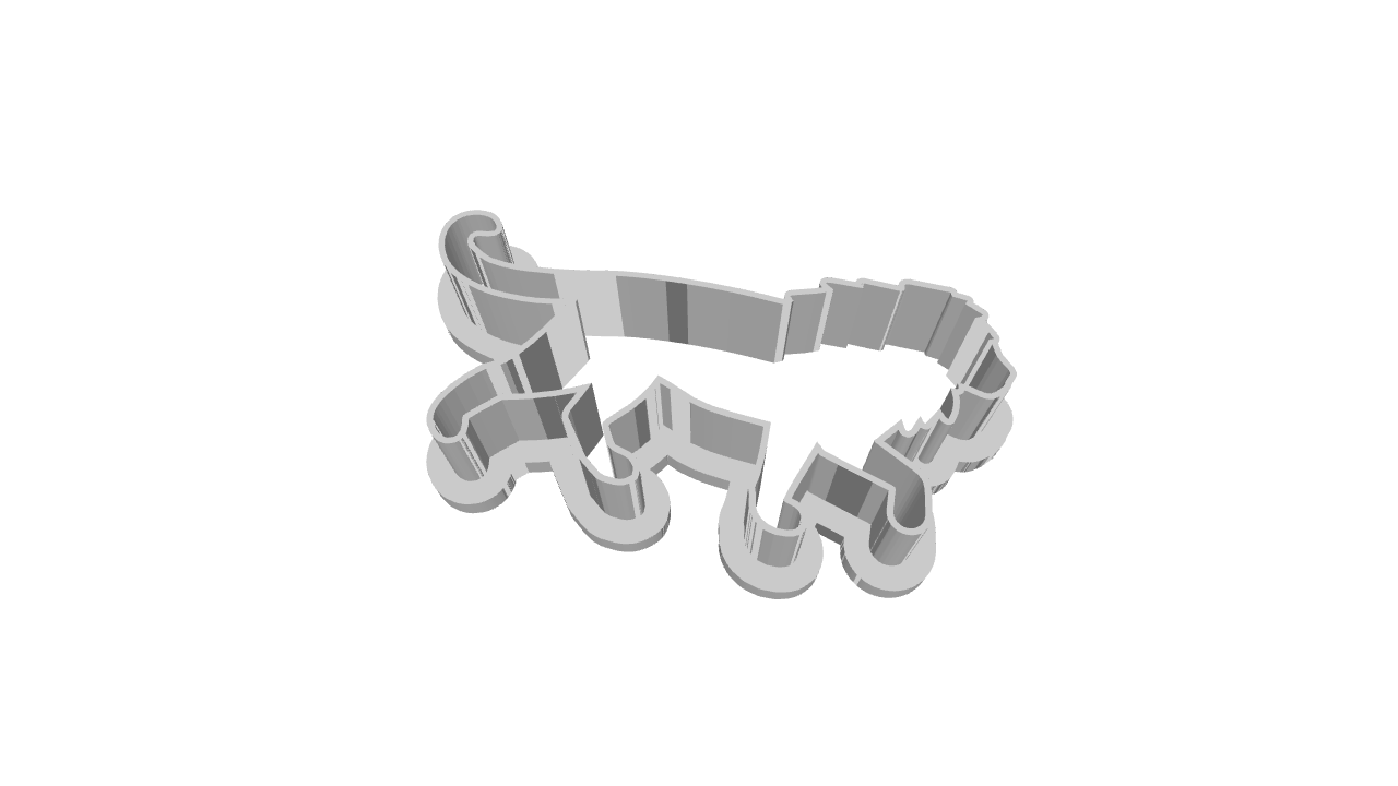 biscoito cortador leão África animal juba palco animais selvagens 3D print model - Mito3D