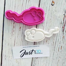 cookie cutter little mouse cookies various putty porcelain cold pasta gum whale clay fondant mass bookmark texturizer capitone 3d print model - Mito3D